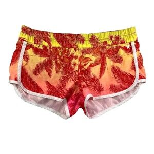 Hurley Pull-on Board Short Swim Shorts  Women's Size M  Lowrise  Tropical Sunset